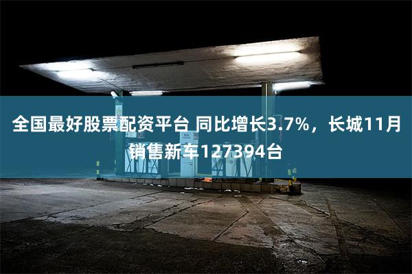 全国最好股票配资平台 同比增长3.7%，长城11月销售新车127394台