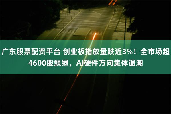 广东股票配资平台 创业板指放量跌近3%！全市场超4600股飘绿，AI硬件方向集体退潮