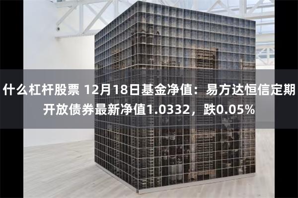 什么杠杆股票 12月18日基金净值：易方达恒信定期开放债券最新净值1.0332，跌0.05%