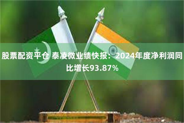 股票配资平仓 泰凌微业绩快报：2024年度净利润同比增长93.87%